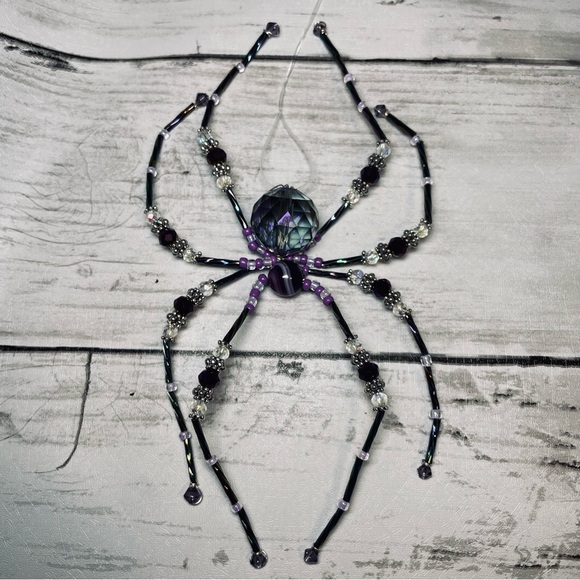 Hand Crafted Glass Crystal Prism And Purple Crazy Laced Agate S… - Picture 11 of 15